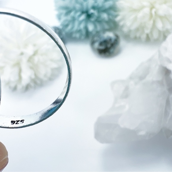 *SOLD* Long Chunky Turquoise Ring Size 11 New Sterling Silver 925 - Picture 8 of 10